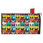 Boston Terrier Puppy Faces Print Mailbox Cover