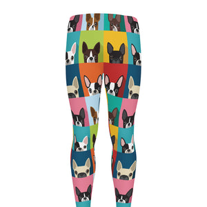 Boston Terrier Puppy Faces Print Men's leggings