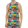 Boston Terrier Puppy Faces Print Men's Muscle Tank Top