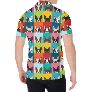 Boston Terrier Puppy Faces Print Men's Shirt