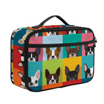 Boston Terrier Puppy Faces Print Portable Lunch Bag
