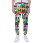 Boston Terrier Puppy Faces Print Scuba Joggers