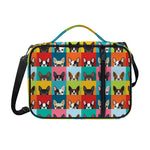 Boston Terrier Puppy Faces Print Shoulder Strap Bible Bag