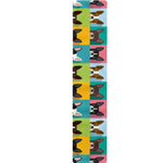 Boston Terrier Puppy Faces Print Table Runner