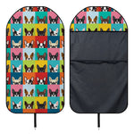 Boston Terrier Puppy Faces Print Waterproof Car Seat Cover