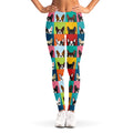 Boston Terrier Puppy Faces Print Women's Leggings