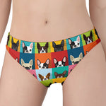 Boston Terrier Puppy Faces Print Women's Panties