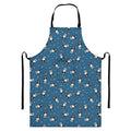 Boston Terrier With Glasses Print Bib Apron With Pocket