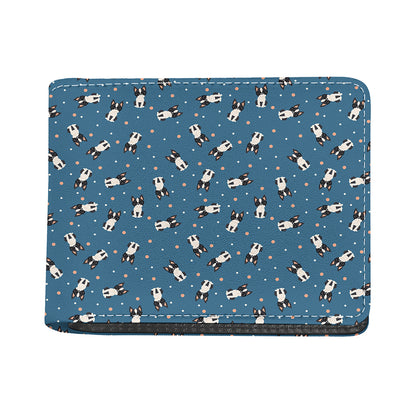 Boston Terrier With Glasses Print Bifold Wallet