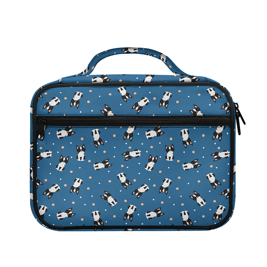 Boston Terrier With Glasses Print Briefcase Bible Bag