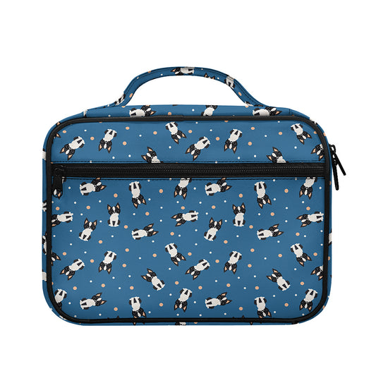 Boston Terrier With Glasses Print Briefcase Bible Bag