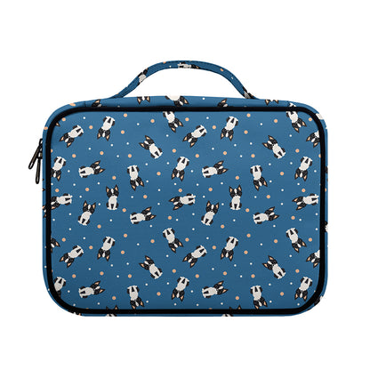 Boston Terrier With Glasses Print Briefcase Bible Bag
