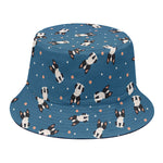 Boston Terrier With Glasses Print Bucket Hat