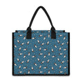Boston Terrier With Glasses Print Canvas Tote Bag