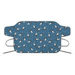 Boston Terrier With Glasses Print Car Windshield Snow Cover