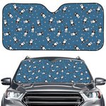 Boston Terrier With Glasses Print Car Windshield Sun Shade