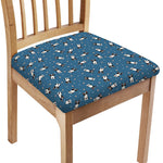 Boston Terrier With Glasses Print Chair Cushion Cover