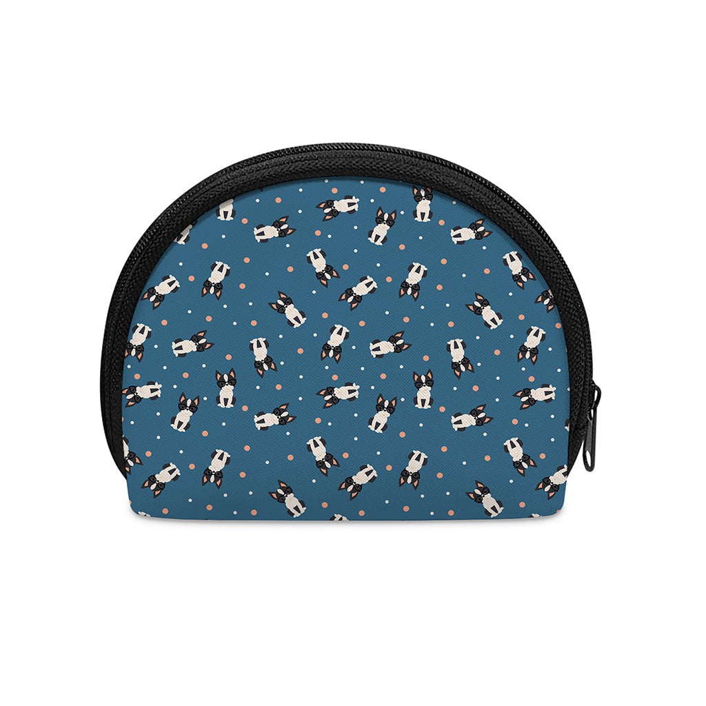 Boston Terrier With Glasses Print Coin Purse