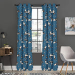 Boston Terrier With Glasses Print Curtain