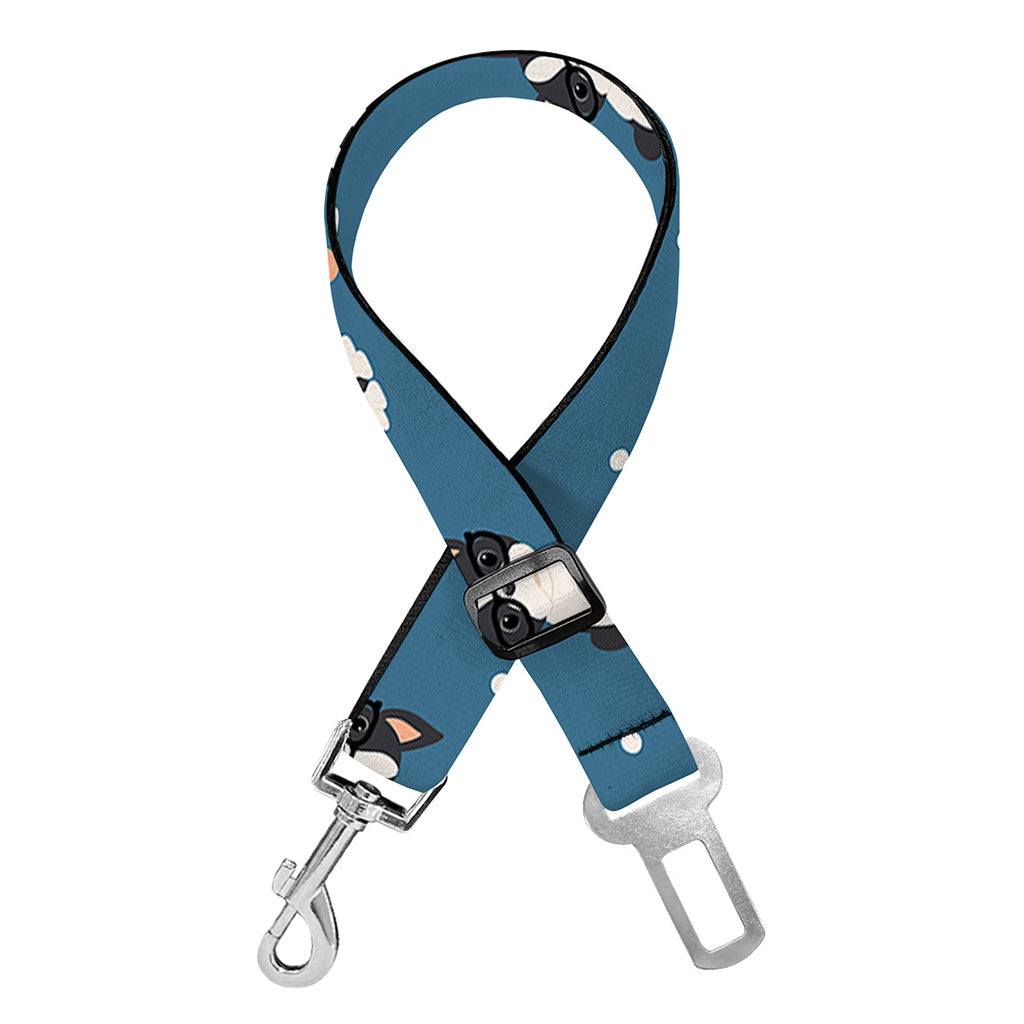 Boston Terrier With Glasses Print Dog Seat Belt