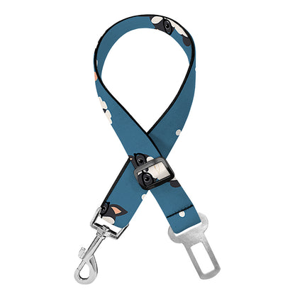 Boston Terrier With Glasses Print Dog Seat Belt