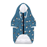 Boston Terrier With Glasses Print Dog Zip Up Hoodie