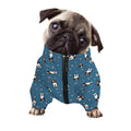 Boston Terrier With Glasses Print Dog Zip Up Jacket
