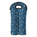 Boston Terrier With Glasses Print Double Neoprene Wine Tote