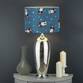 Boston Terrier With Glasses Print Drum Lamp Shade