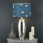 Boston Terrier With Glasses Print Drum Lamp Shade