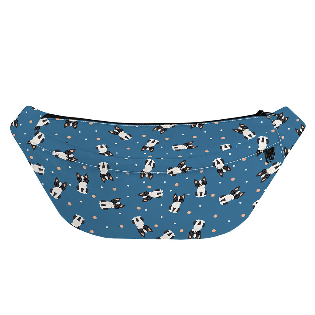 Boston Terrier With Glasses Print Fanny Pack