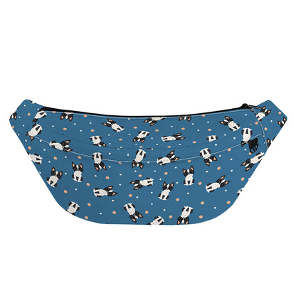 Boston Terrier With Glasses Print Fanny Pack