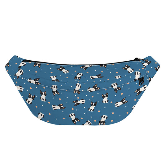 Boston Terrier With Glasses Print Fanny Pack