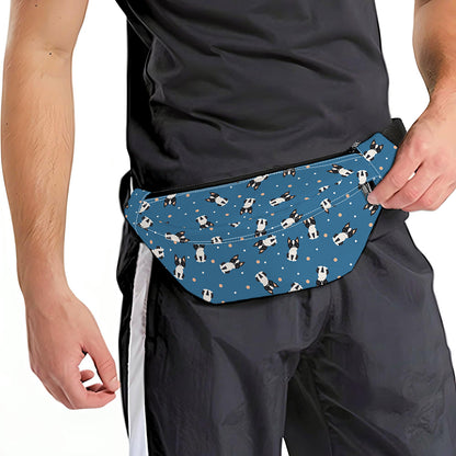 Boston Terrier With Glasses Print Fanny Pack