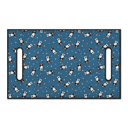 Boston Terrier With Glasses Print Golf Cart Seat Cover