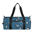Boston Terrier With Glasses Print Gym Bag