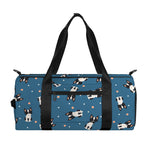 Boston Terrier With Glasses Print Gym Bag