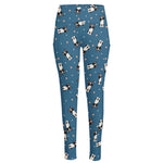 Boston Terrier With Glasses Print High-Waisted Pocket Leggings