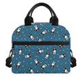 Boston Terrier With Glasses Print Insulated Lunch Bag