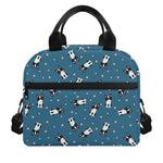 Boston Terrier With Glasses Print Insulated Lunch Bag