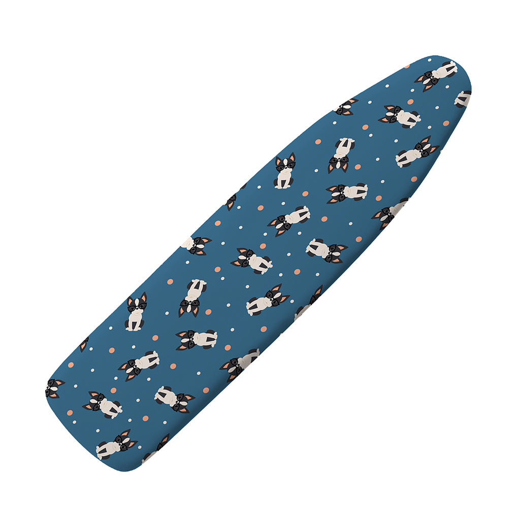 Boston Terrier With Glasses Print Ironing Board Cover