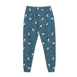 Boston Terrier With Glasses Print Jogger Pants