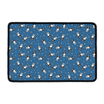 Boston Terrier With Glasses Print Kitchen Mat