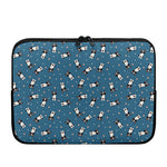 Boston Terrier With Glasses Print Laptop Sleeve