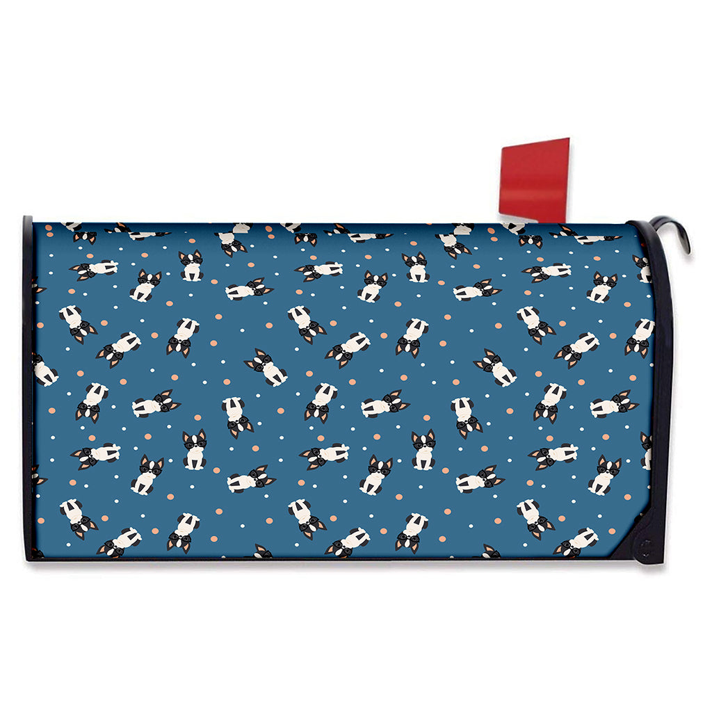 Boston Terrier With Glasses Print Mailbox Cover
