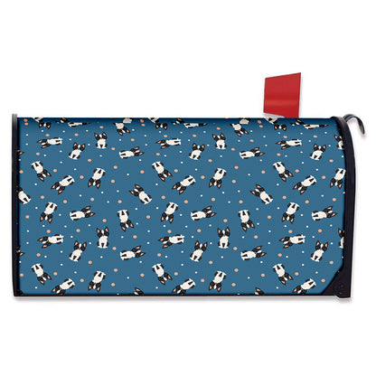 Boston Terrier With Glasses Print Mailbox Cover