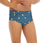 Boston Terrier With Glasses Print Men's Briefs