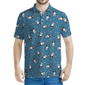 Boston Terrier With Glasses Print Men's Polo Shirt
