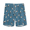 Boston Terrier With Glasses Print Men's Athletic Shorts