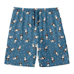 Boston Terrier With Glasses Print Men's Swim Trunks